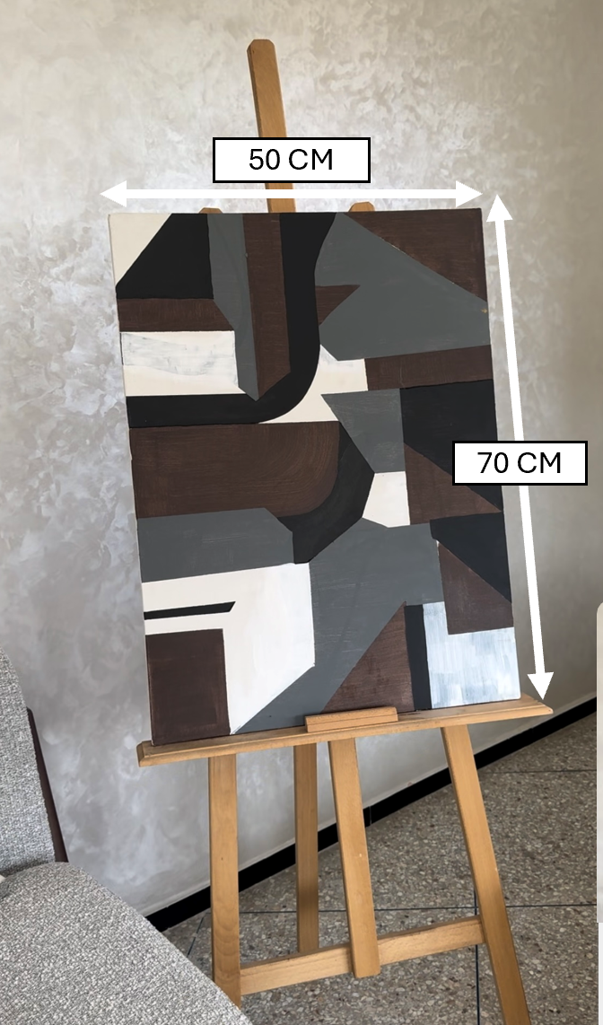 Tableau fait Ă la main + son chevalet en bois